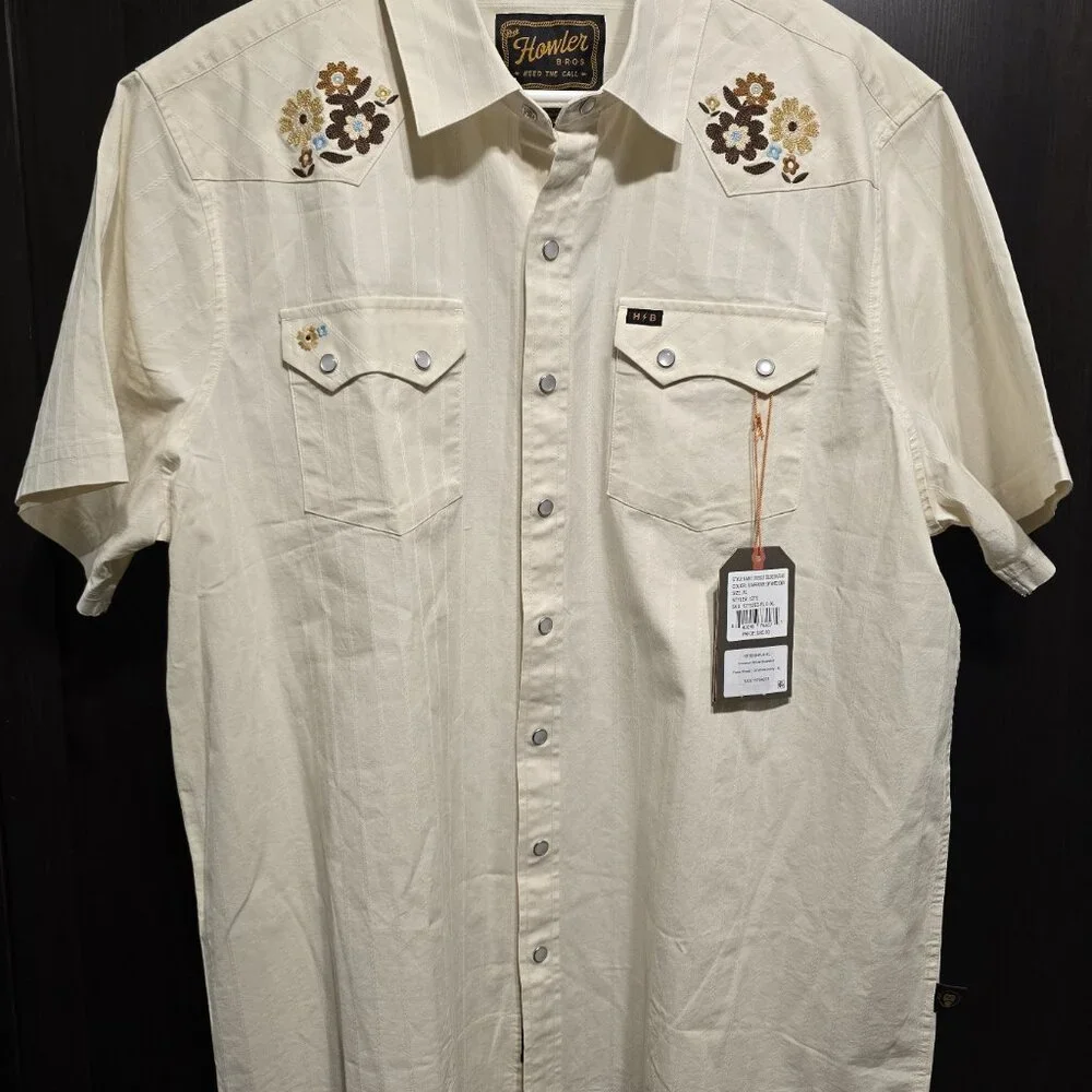 NWT Howler Brothers Flower Power Crosscut Deluxe SS (XL) - Picture 3 of 6